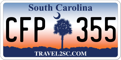 SC license plate CFP355