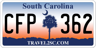 SC license plate CFP362