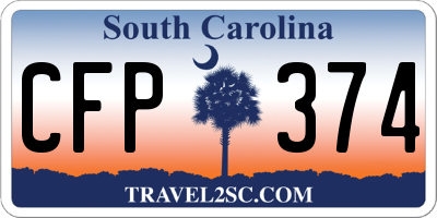 SC license plate CFP374