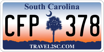 SC license plate CFP378