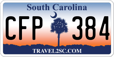 SC license plate CFP384