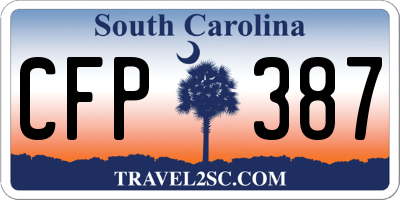 SC license plate CFP387