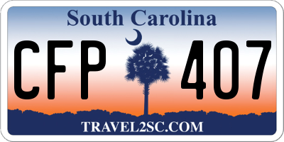 SC license plate CFP407