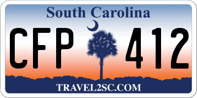 SC license plate CFP412