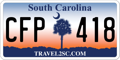 SC license plate CFP418