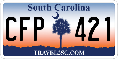 SC license plate CFP421
