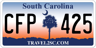 SC license plate CFP425