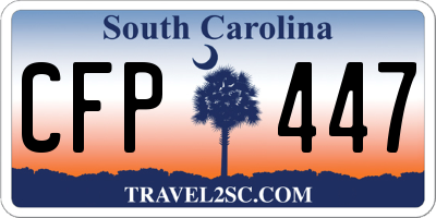 SC license plate CFP447