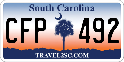 SC license plate CFP492
