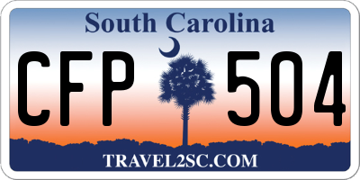 SC license plate CFP504
