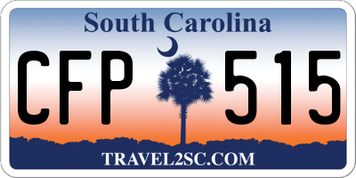 SC license plate CFP515