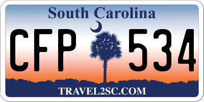 SC license plate CFP534