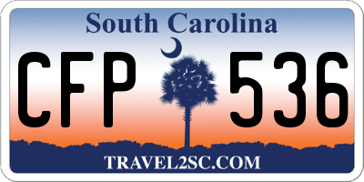 SC license plate CFP536