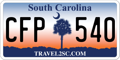 SC license plate CFP540