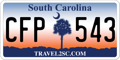 SC license plate CFP543