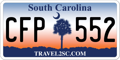 SC license plate CFP552