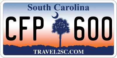 SC license plate CFP600