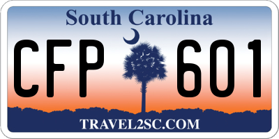 SC license plate CFP601