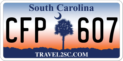 SC license plate CFP607