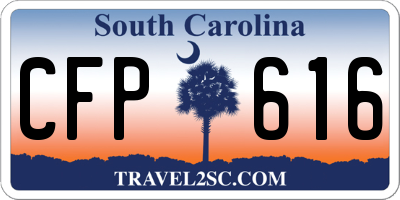 SC license plate CFP616
