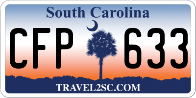 SC license plate CFP633