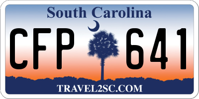 SC license plate CFP641