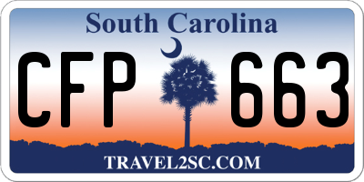 SC license plate CFP663