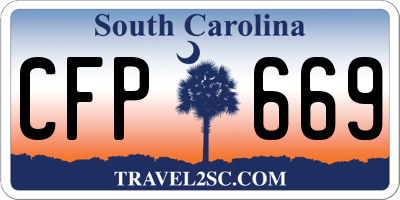 SC license plate CFP669