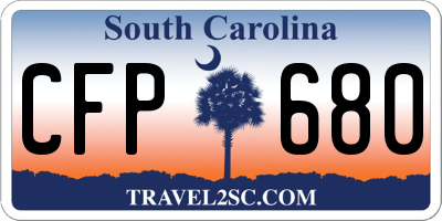 SC license plate CFP680