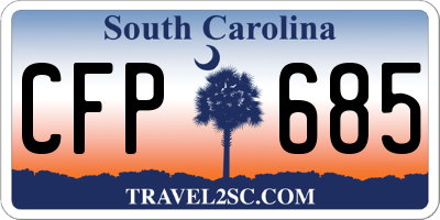 SC license plate CFP685