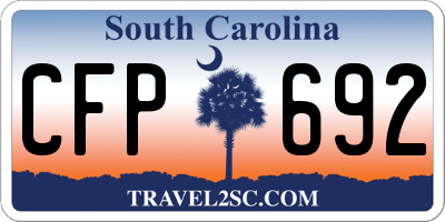 SC license plate CFP692