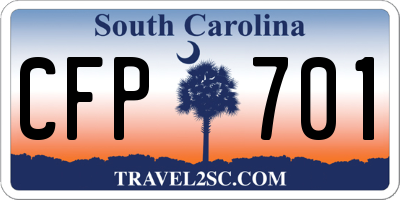 SC license plate CFP701