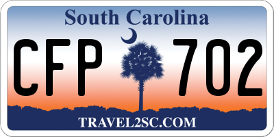 SC license plate CFP702