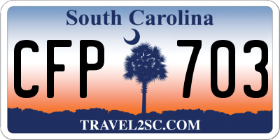 SC license plate CFP703