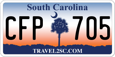 SC license plate CFP705