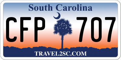 SC license plate CFP707