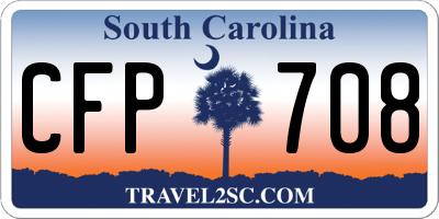 SC license plate CFP708