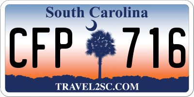 SC license plate CFP716
