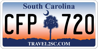 SC license plate CFP720