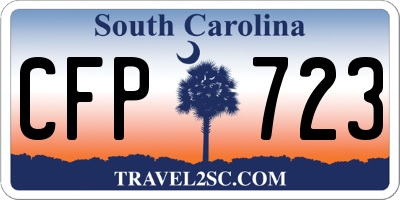 SC license plate CFP723
