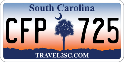 SC license plate CFP725