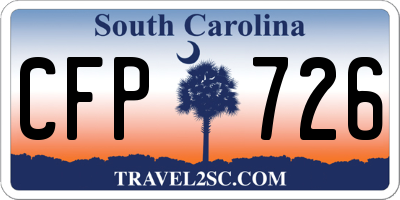SC license plate CFP726