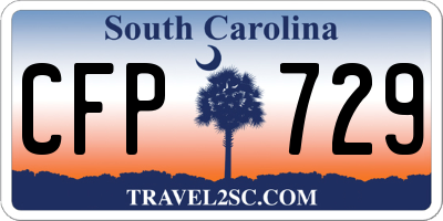 SC license plate CFP729