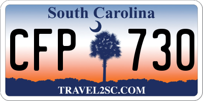 SC license plate CFP730