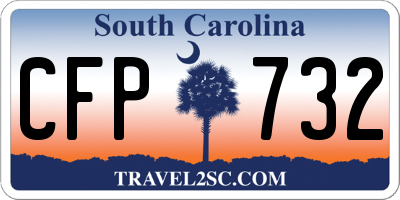 SC license plate CFP732