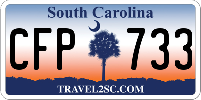 SC license plate CFP733
