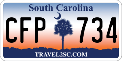 SC license plate CFP734