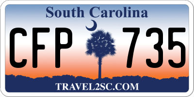 SC license plate CFP735