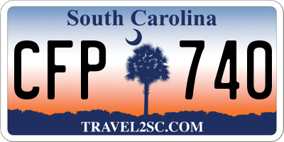 SC license plate CFP740