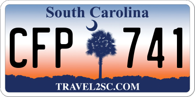 SC license plate CFP741